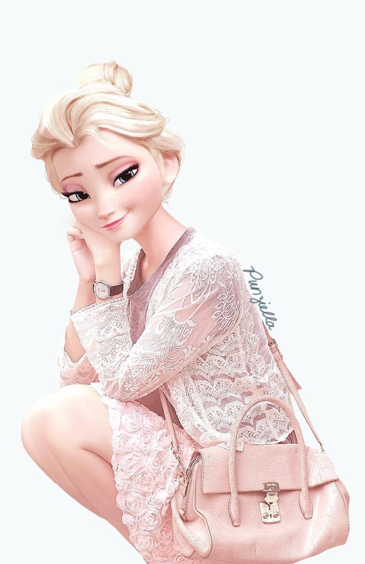 Elsa, de 'Frozen', con bolso de firma
