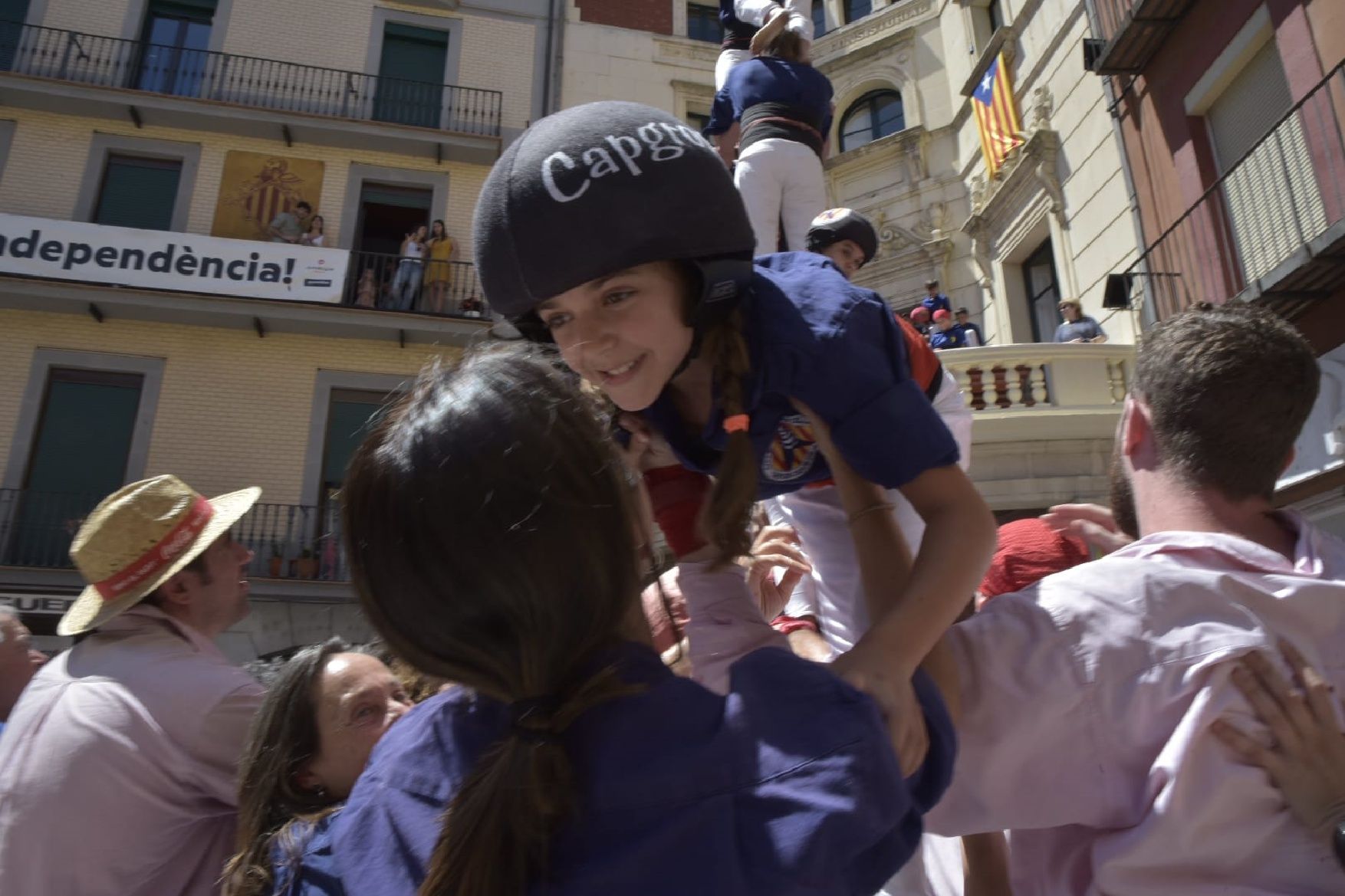 Els Castellers de Berga descarreguen el primer 5 de 7 de la temporada