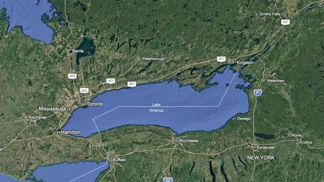 Des dels EUA, tant Google Maps com Google Earth ja rebategen el llac Ontario amb el nom trumpista ‘llac Amèrica’