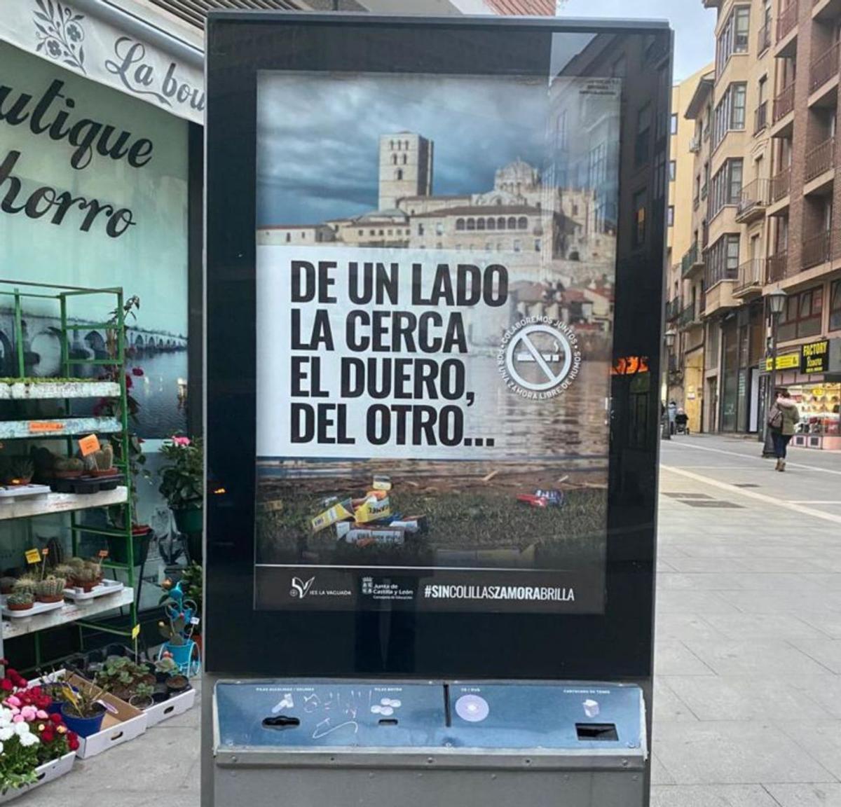 Detalle de la publicidad elaborada por los alumnos en San Torcuato. | Cedida