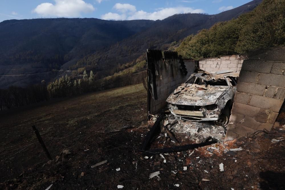 El Suroccidente asturiano arrasado por las llamas