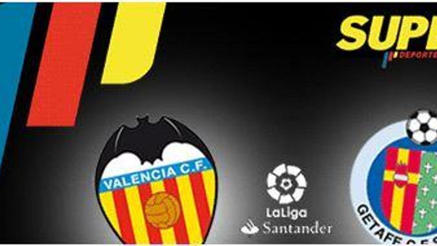 Hora y dónde ver el Valencia CF - Getafe CF