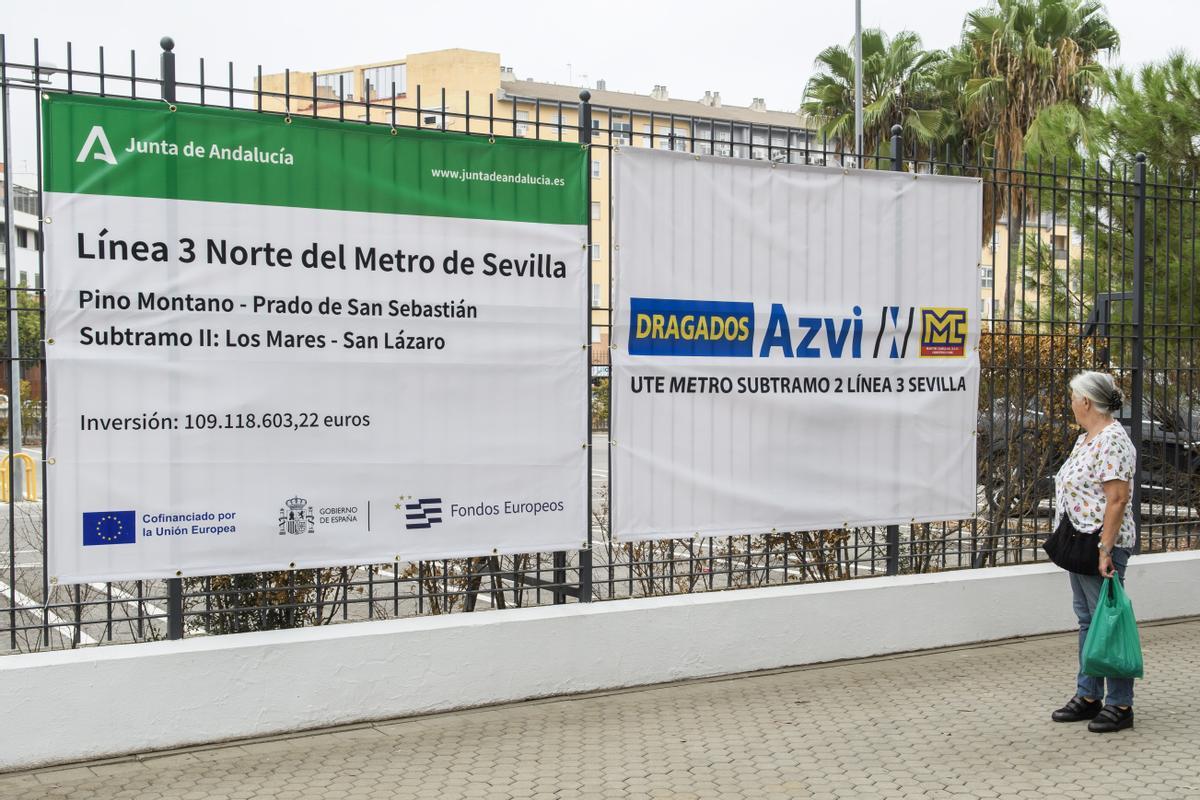 Inicio de obras del tramo 2 (Los Mares-San Lázaro) de la línea 3 Norte del metro de Sevilla