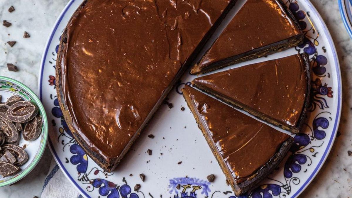 Una tarta de chocolate, en una imagen de archivo