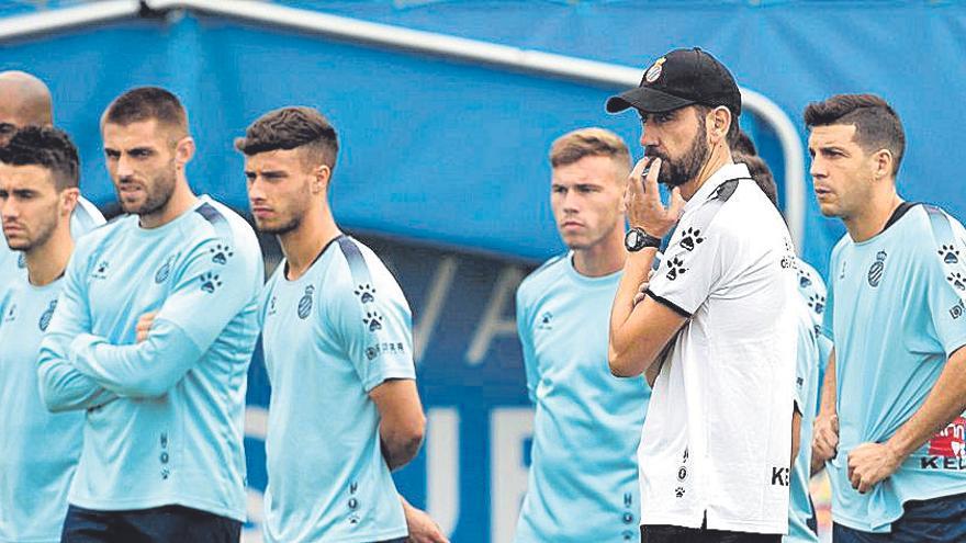 Durant un dels seus primers entrenaments amb l&#039;Espanyol, la temporada 2019-20