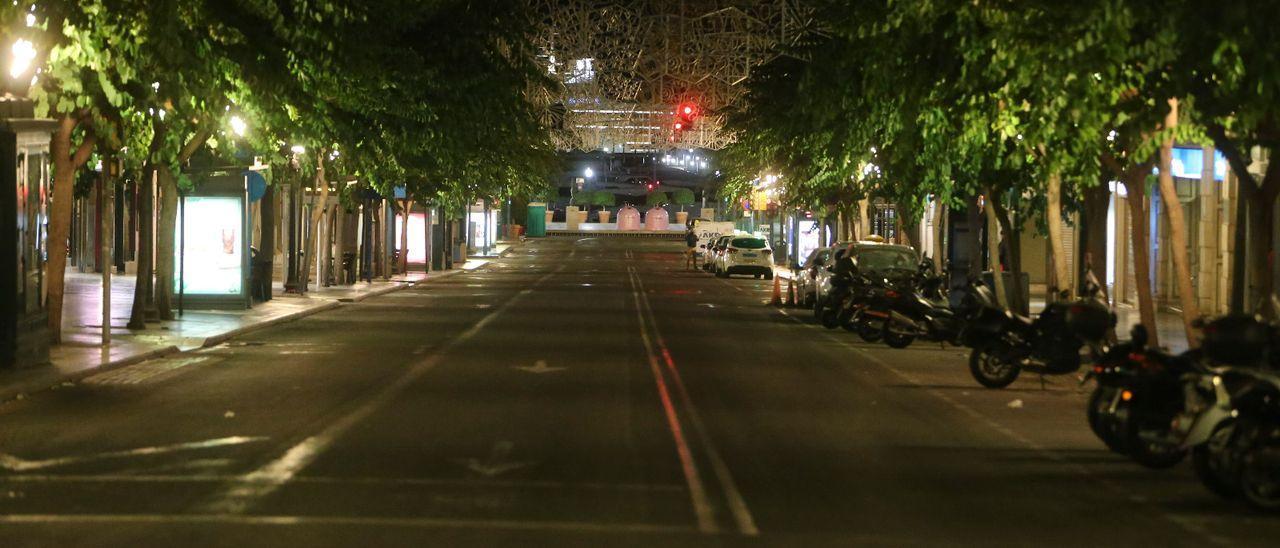 Las calles vacías durante el toque de queda.