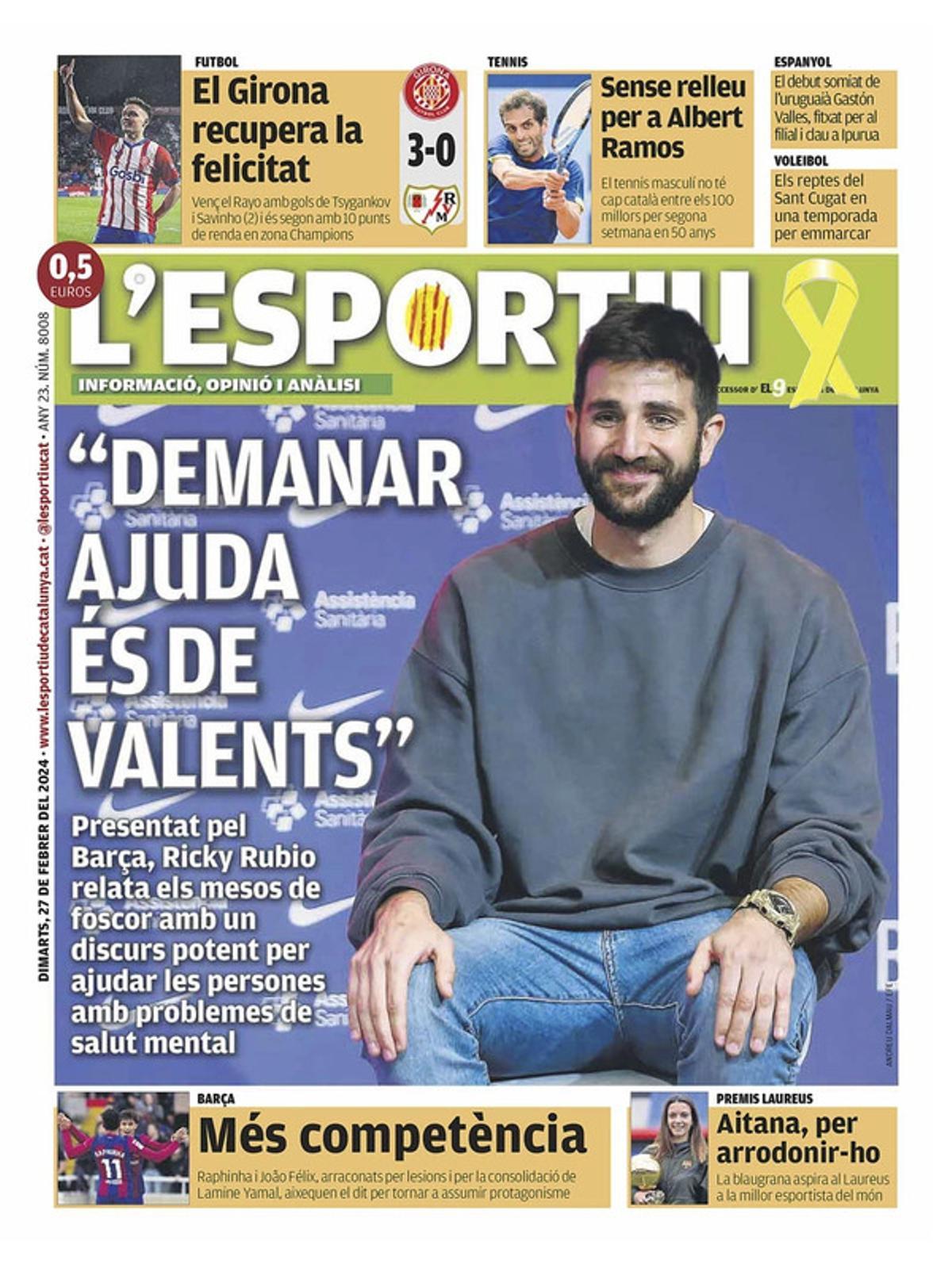 Las portadas de los periódicos deportivos de hoy, martes 27 de febrero Las portadas de los periódicos deportivos de hoy, martes 27 de febrero