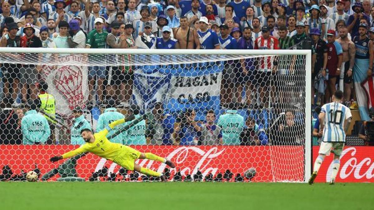 El lanzamiento de Leo Messi durante la tanda fatídica.