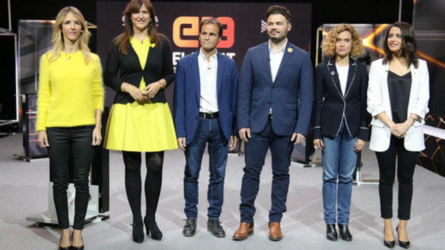 Els candidats dels principals partits a Catalunya.