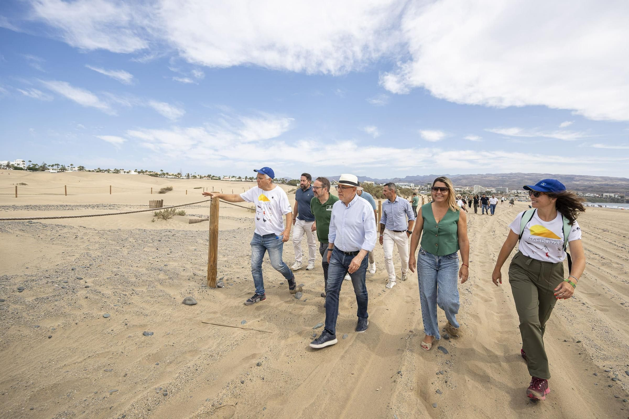 El Cabildo realiza una visita a la zona de actuación del Proyecto Masdunas II