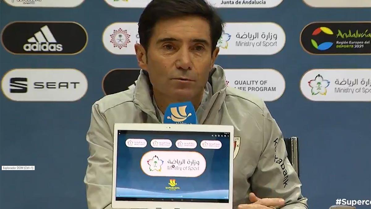 Marcelino, en rueda de prensa