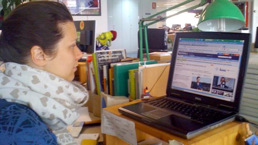 Sara Pizzinato, durante el chat con los lectores de laprovincia.es