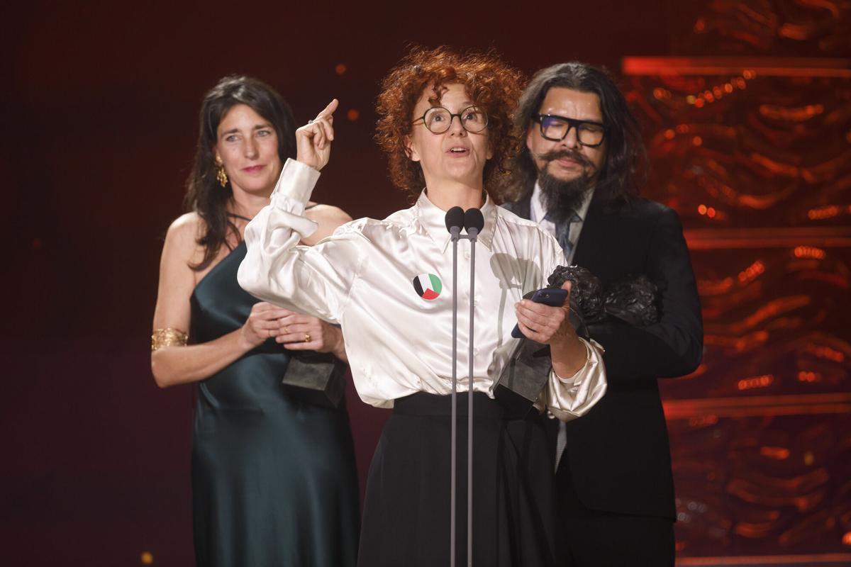 Diana Sagrista, Eva Valiño, Alejandro Castillo, Goya a Mejor sonido, por 'Segundo Premio', en la 39º edición de los Premios Goya