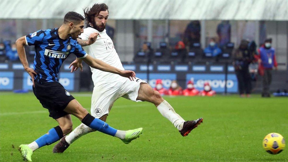 Hakimi marcó el primer gol en la victoria de Intre sobre el Spezia