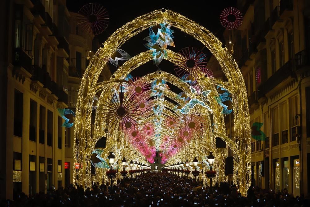 Encendido de las luces de Navidad de Larios en Málaga