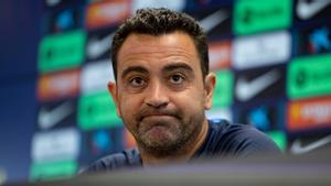 Xavi Hernández, en la rueda de prensa previa al Barça-Betis