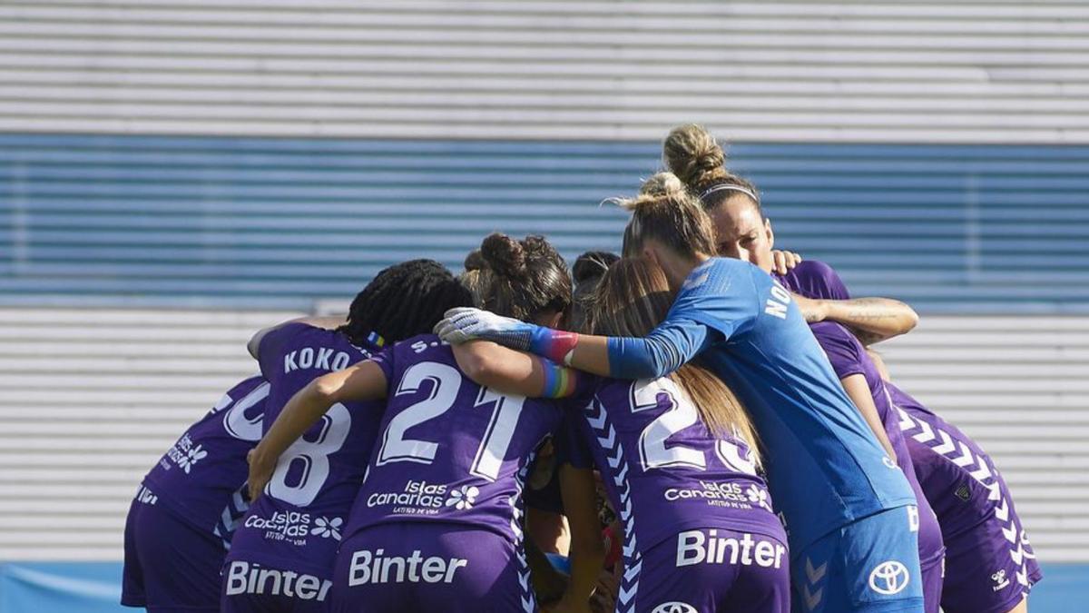 Las jugadoras del Granadilla Egatesa, el pasado fin de semana en Madrid.  | | E.D.