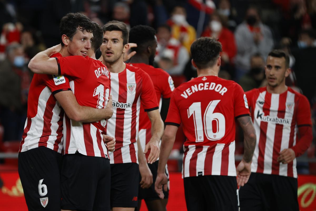 Vesga celebra su gol frente al Levante UD