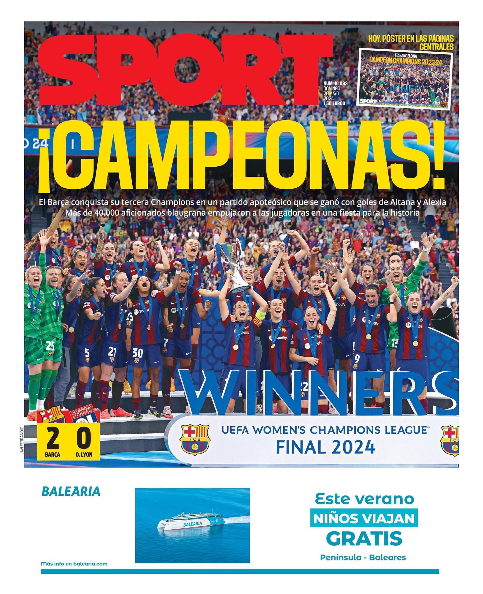 La portada de SPORT de hoy