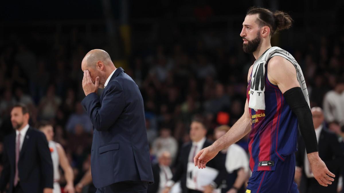 Tornike Shengelia, junto a su exetrenador, Joan Peñarroya