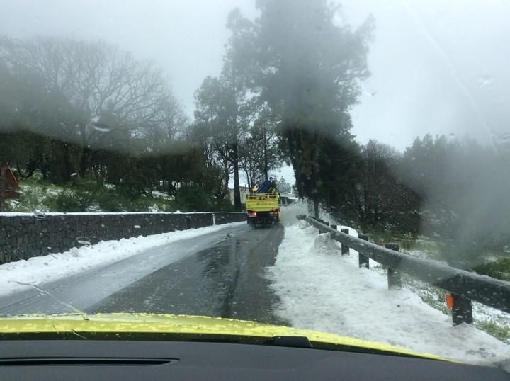 Así nevó en 2016 en la cumbre de Gran Canaria.