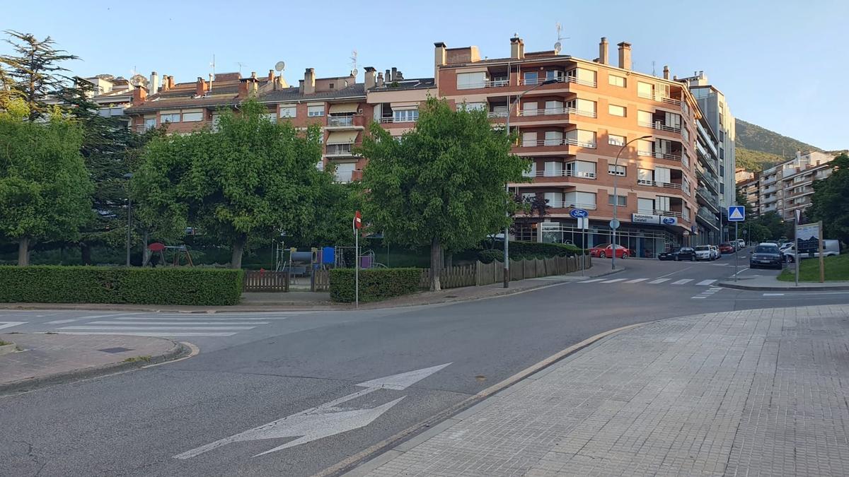 Zona on s'actuarà per millorar l'accessibilitat a la Font del Ros de Berga