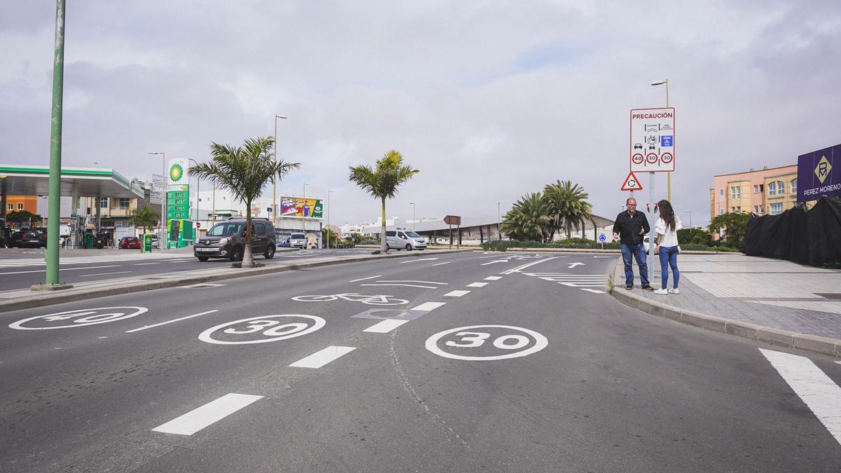 Nuevo ciclocarril en Tamaraceite