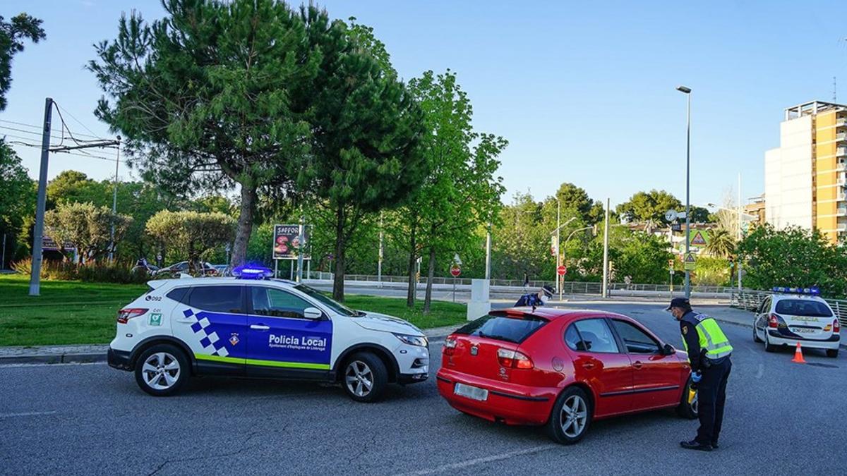 Control policial en Esplugues