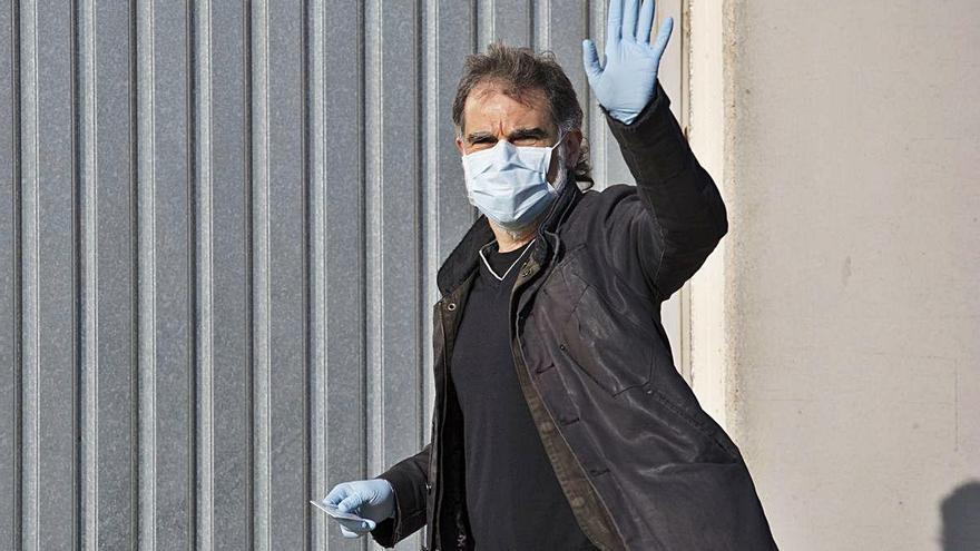 Jordi Cuixart, president d&#039;Òmnium, en una sortida de la presó