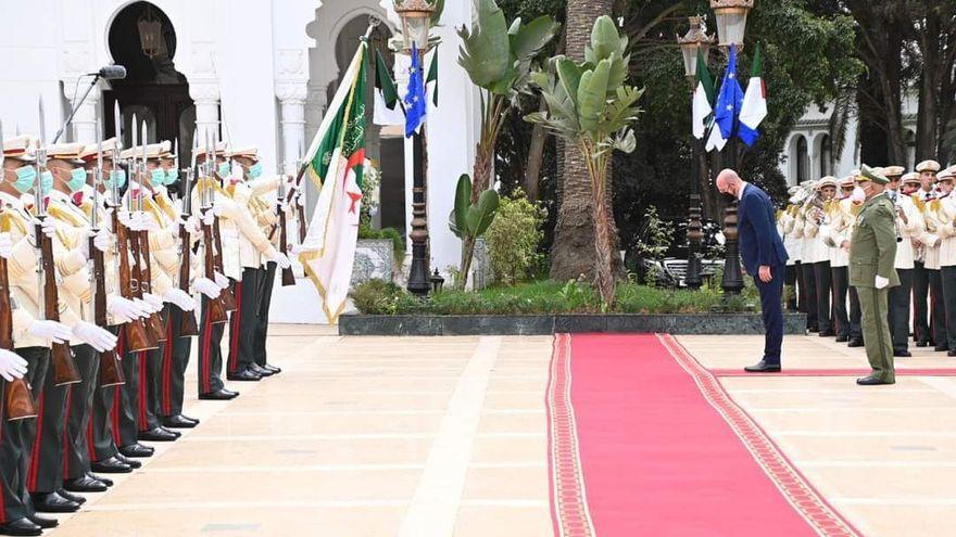 El presidente del Consejo Europeo, Charles Michele, de visita oficial en Argelia.