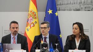 El ministro Félix Bolaños, durante su participación en la Conferencia Sectorial de Justicia en Palencia.