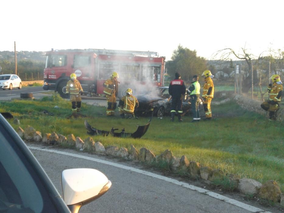 Accidente en la carretera vieja de Sineu