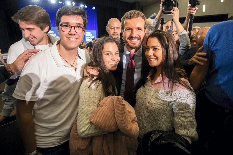 Mitin de Pablo Casado en Zaragoza el 6 de noviembre de 2019