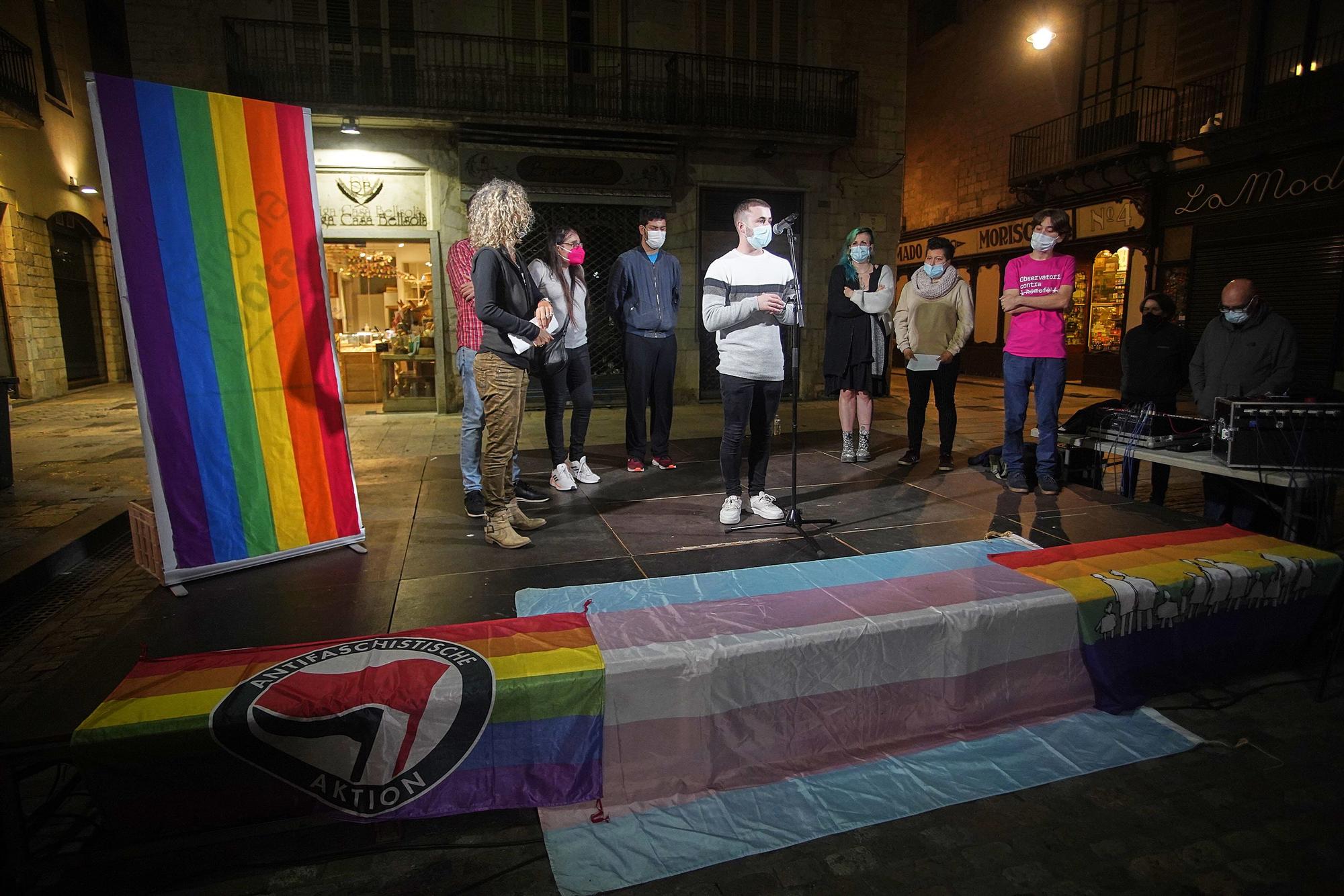 Concentració contra l’agressió homòfoba de dijous passat a Girona