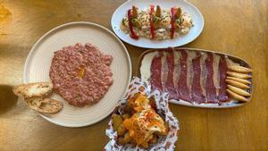 Varias tapas de Taberna Tibu-ron.