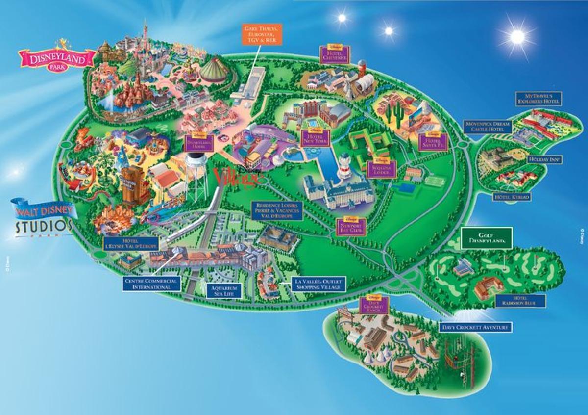 Mapa del complejo Disneyland París