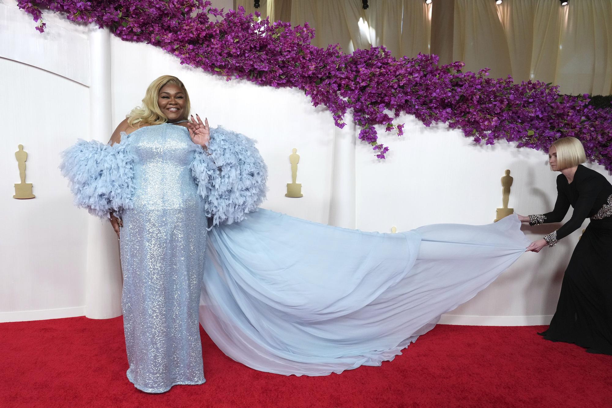 Da'Vine Joy Randolph arrives at the Oscars on Sunday, March 10, 2024, at the Dolby Theatre in Los Angeles. (Photo by Jordan Strauss/Invision/AP) Associated Press/LaPresse Only Italy and Spain / EDITORIAL USE ONLY/ONLY ITALY AND SPAIN