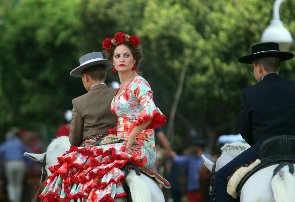 Ambiente en el Real de la Feria de Málaga del martes 16 de agosto.