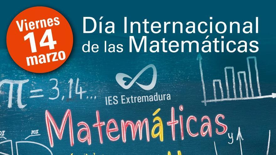 Cartel del Día Internacional de las Matemáticas en Montijo, Badajoz.