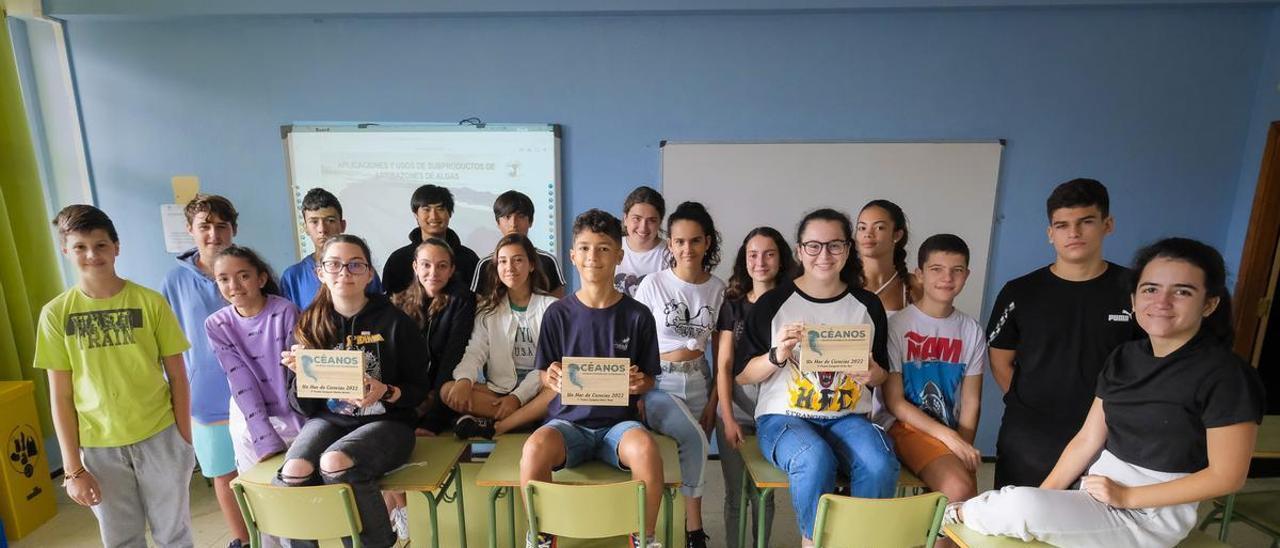 Alumnos del IES Guillermina Brito premiados en 3 categorías del Proyecto Mar de Ciencias.