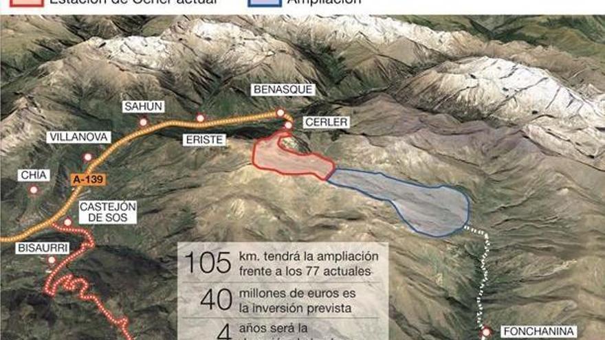 La estación pasará de 77 a 105 kilómetros esquiables