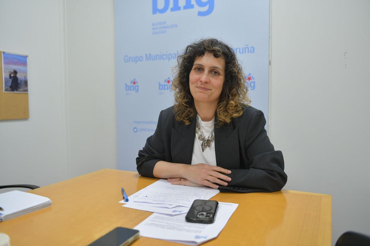 La candidata del BNG a la Alcaldía de A Coruña, Avia Veira.