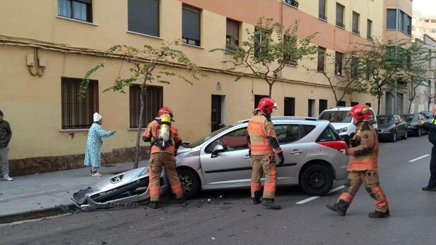 Choque entre dos turismos este viernes en Castelló