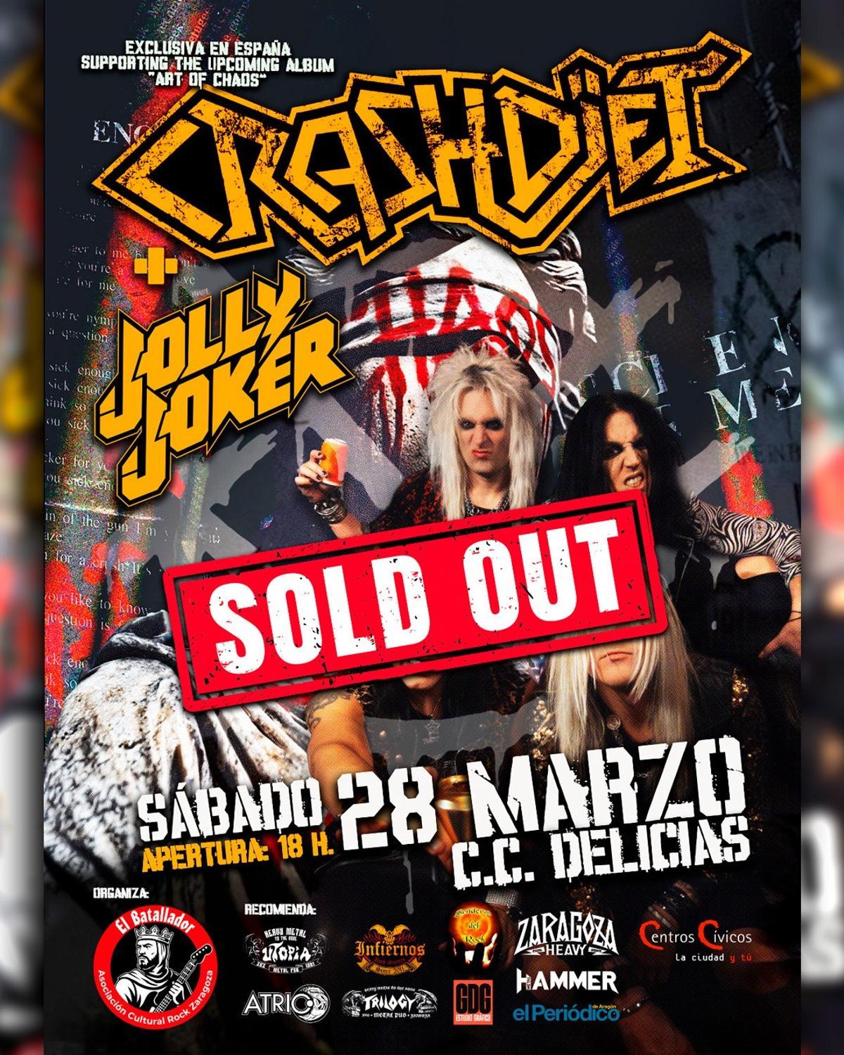 El cartel que anuncia el 'sold out' del concierto.