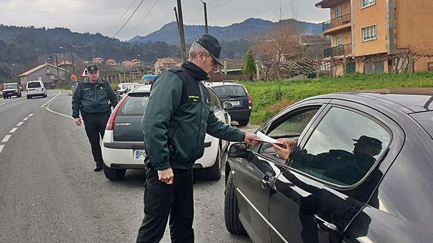 Uno de los controles de la Guardia Civil este fin de semana.