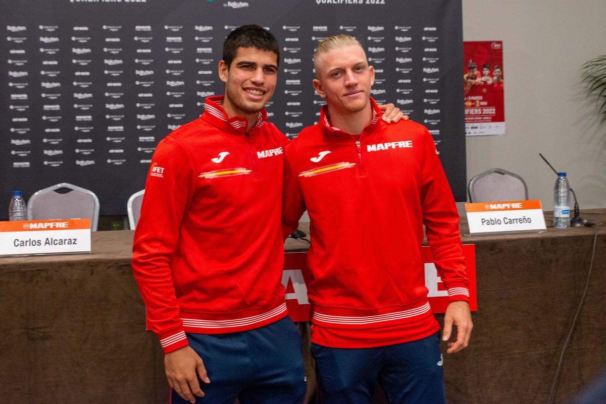 Carlos Alcaraz y Alejandro Davidovich en foto de archivo de Antonio Paz