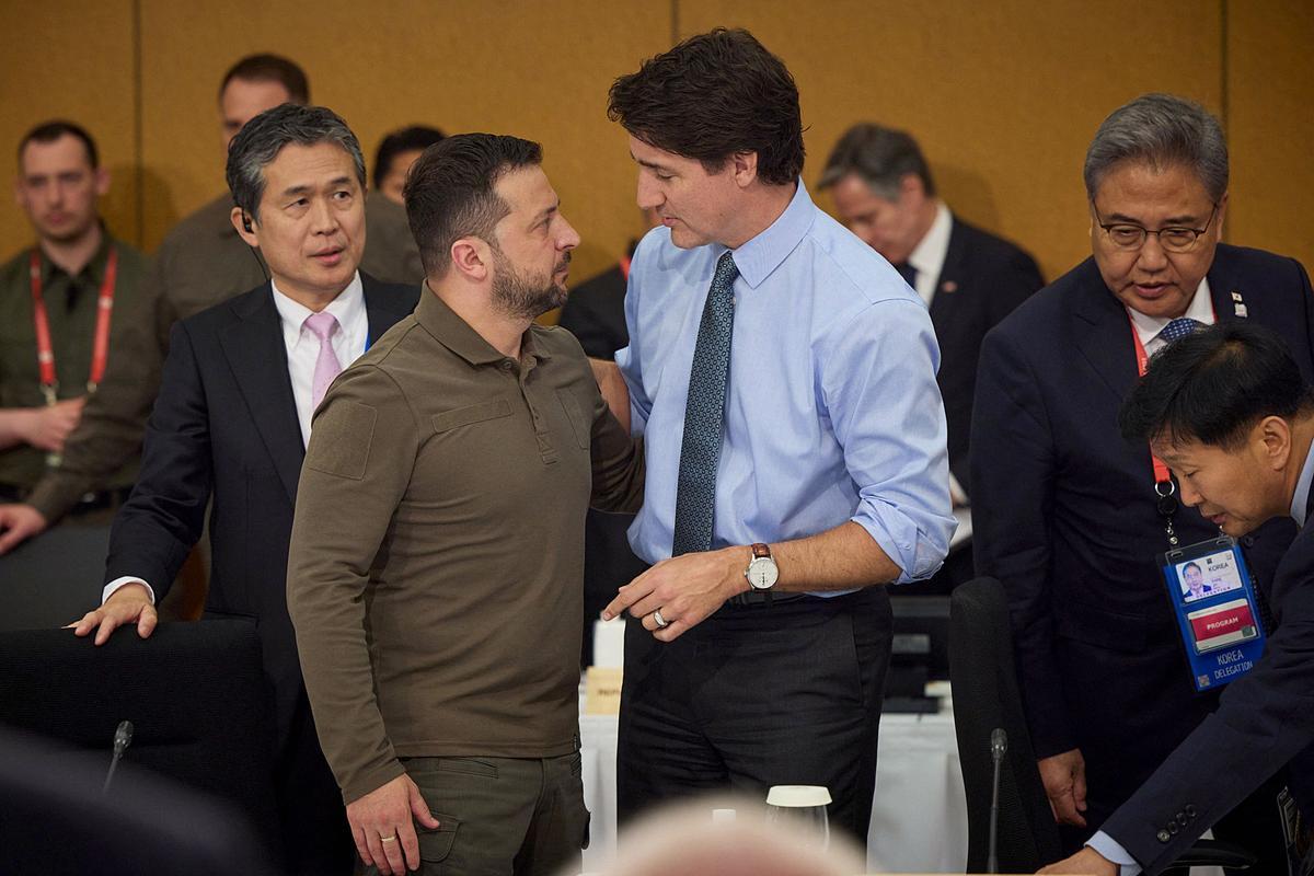 Zelenskiy en  la cumbre de líderes del Grupo de los Siete (G-7) en Hiroshima