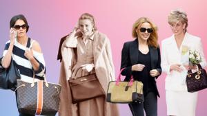 Katie Holmes, con un ’Neverfull’ (Louis Vuitton), la princesa de Mónaco, con el Kelly (Hermès), Kylie Minogue, con el ’Amazona (Loewe) y Lady Di, con el icónico ’Lady Dior’.