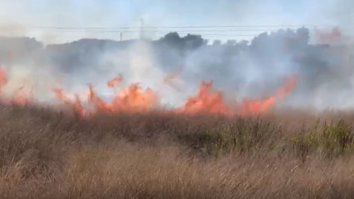 Incendio de matorrales en Alicante