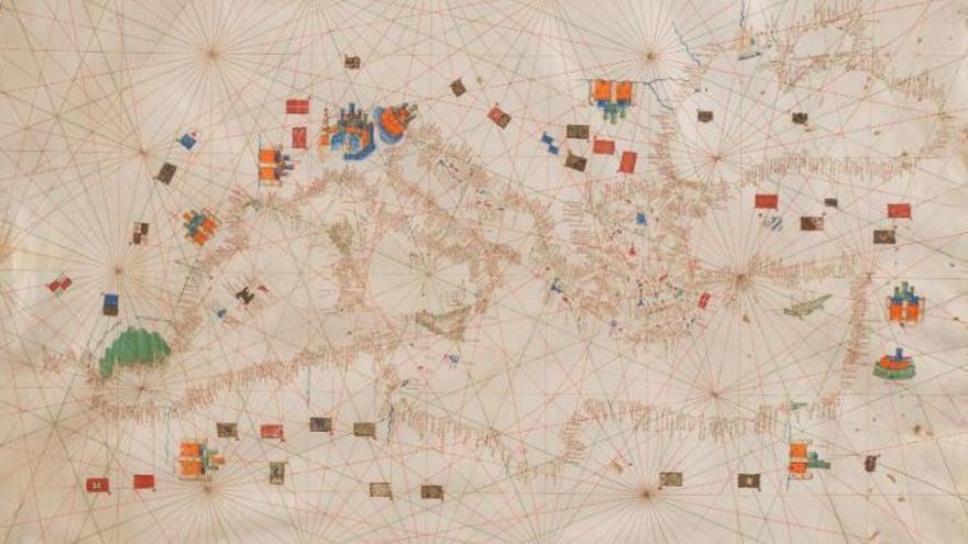 La carta náutica datada en 1449 y firmada por el cartógrafo mallorquín Pere Rossell